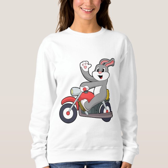 Sudadera Conejo en bicicleta con motocicleta.PNG (Anverso)