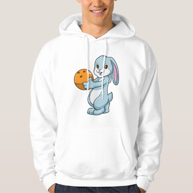 Sudadera Conejo en Bowling con bolas (Anverso)