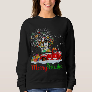 Sudadera Conejo En Camión Rojo Navidades Pajama Divertidas 