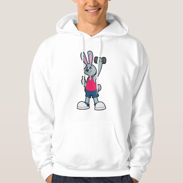 Sudadera Conejo en Fitness con Dumbbell (Anverso)