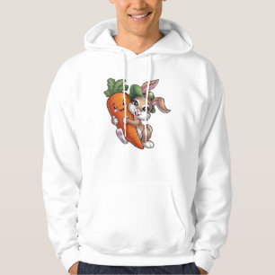 Sudadera Conejo feliz con una zanahoria gigante