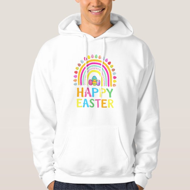Sudadera Conejo Feliz de Pascua Caza de Huevos de Pascua Mu (Anverso)