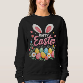 Sudadera Conejo Feliz de Pascua Huevo de Pascua de Primaver
