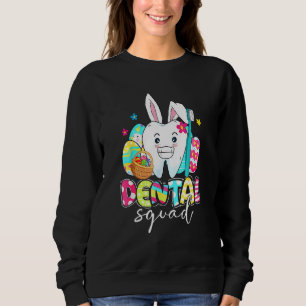 Sudadera Conejo Oídos Conejo Cubo Diente Dental Squad Feliz