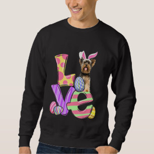 Sudadera Conejo Perro Yorkshire Terrier Feliz Pascua Huevos