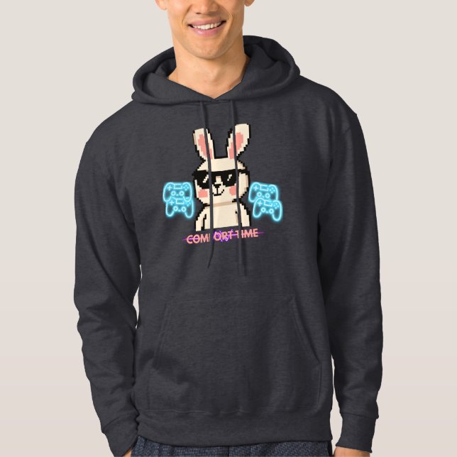 Sudadera Conejo Retro Gamer (Anverso)