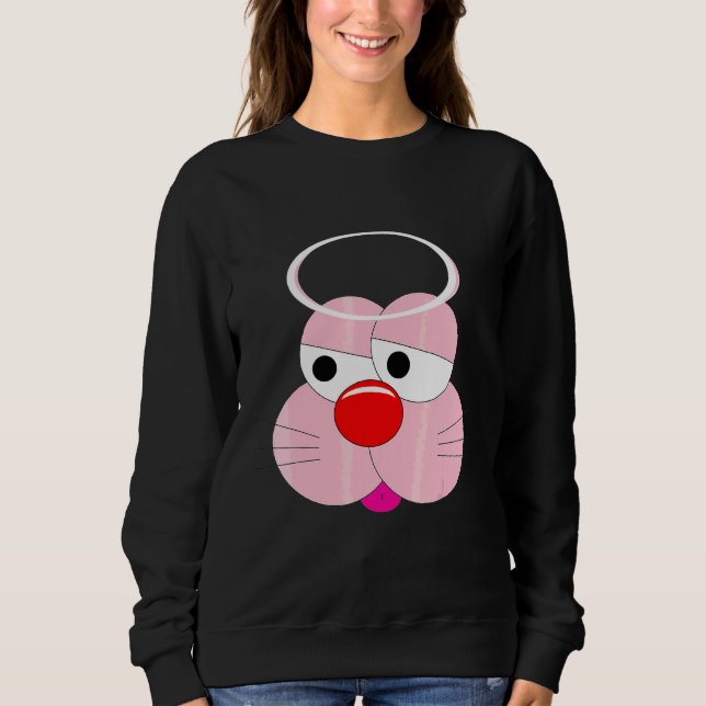 Sudadera Conejo Triste  No Soy Ángel (Anverso)
