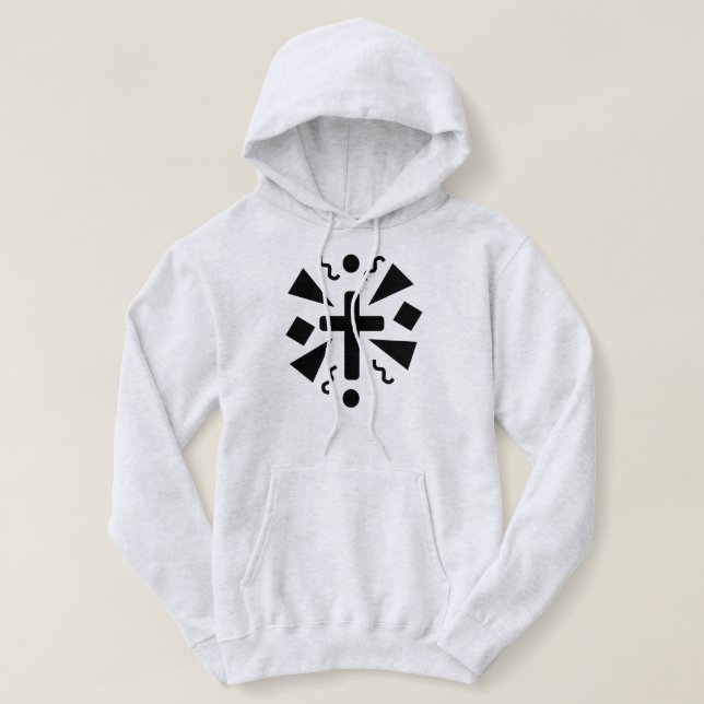 Sudadera Confeti de Cruz Geométrica Fe (Diseño del anverso)