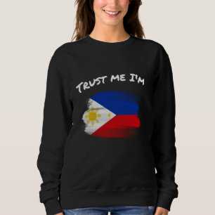 Sudadera Confía en mí soy filipino - bandera de Filipinas v