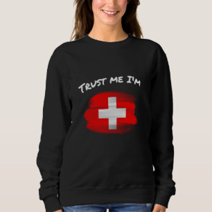 Sudadera Confía en mí soy suizo - Vintage Swiss Flag Prid