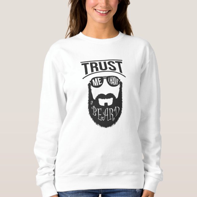 Sudadera Confía en mí, tengo barba (Anverso)