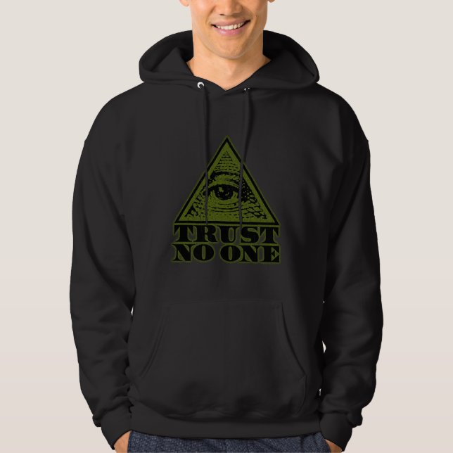 Sudadera Confianza nadie (mirada apenada vintage) (Anverso)