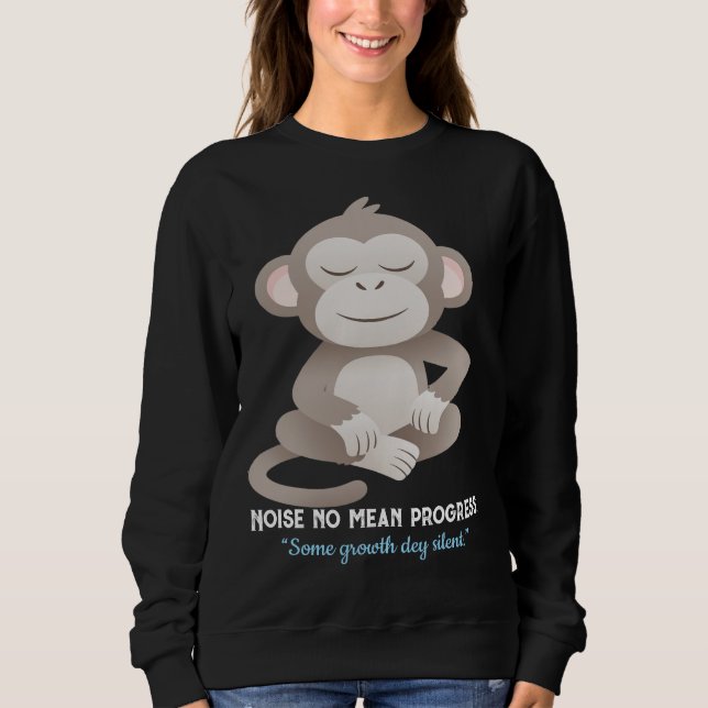 Sudadera Confident Monkey – Minimal Calm Lifestyle Shirt (Anverso)