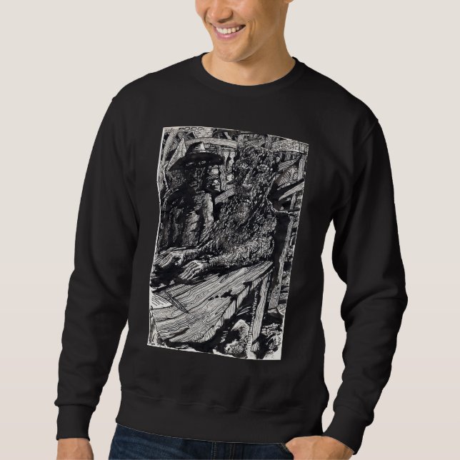Sudadera "¡Confiesa!", dibujo de tinta india (Anverso)
