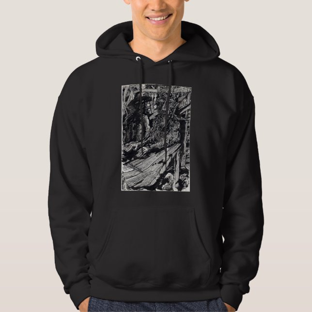 Sudadera "¡Confiesa!", dibujo de tinta india (Anverso)