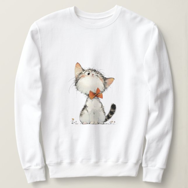 Sudadera Confort elegante con estilo purrí (Anverso del diseño)