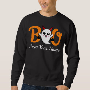 Sudadera Confrontación familiar de Boo Crew Naranja Hallowe