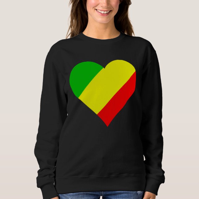Sudadera Congo Flag Heart Congo  Love Congo (Anverso)