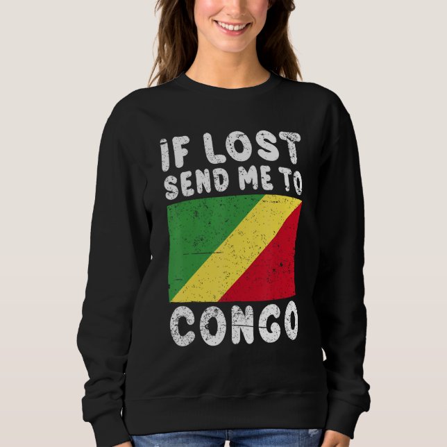 Sudadera Congo Flag Souvenir If lost send me to Congo (Anverso)
