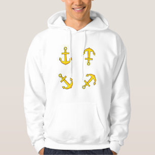 Sudadera Conjunto de anclaje de barco de oro del personaliz