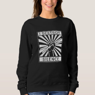 Sudadera Conjunto de batería I Destroy Silence Baterista   