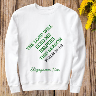 Sudadera Conjunto de iglesia cristiano verde y blanco de in