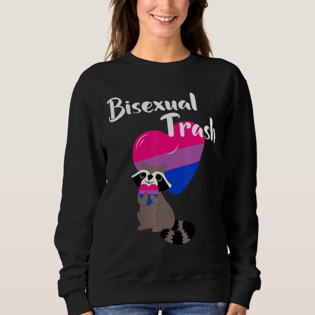 Sudadera Conjunto de mapache basura bisexual gay orgullo bi (Anverso)