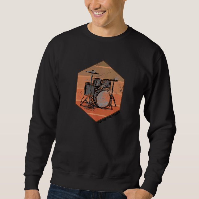 Sudadera Conjunto de tambores Rudimentos de batería Cita Te (Anverso)