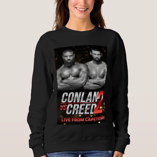 Sudadera Conlan vs Creed 2 poster black and white (Anverso)