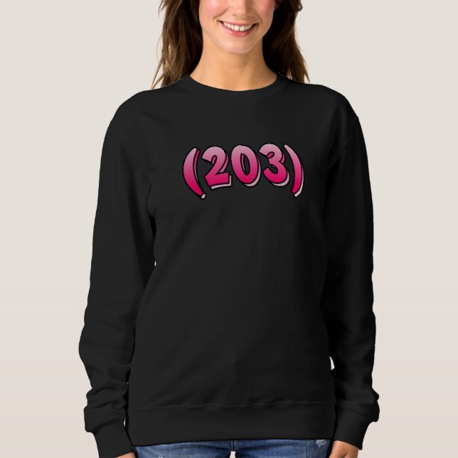 Sudadera Connecticut 203 Area Code Bridgeport New Haven Sta (Anverso)