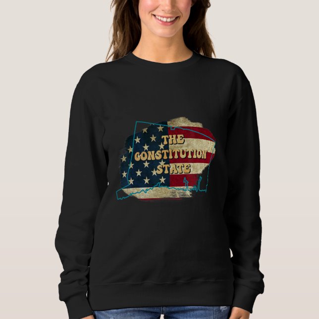 Sudadera Connecticut Ct Us Flag Motto (Anverso)