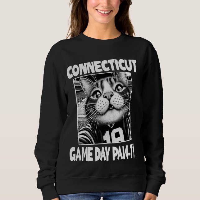 Sudadera Connecticut Game Day Fiesta Funny Home State Conne (Anverso)
