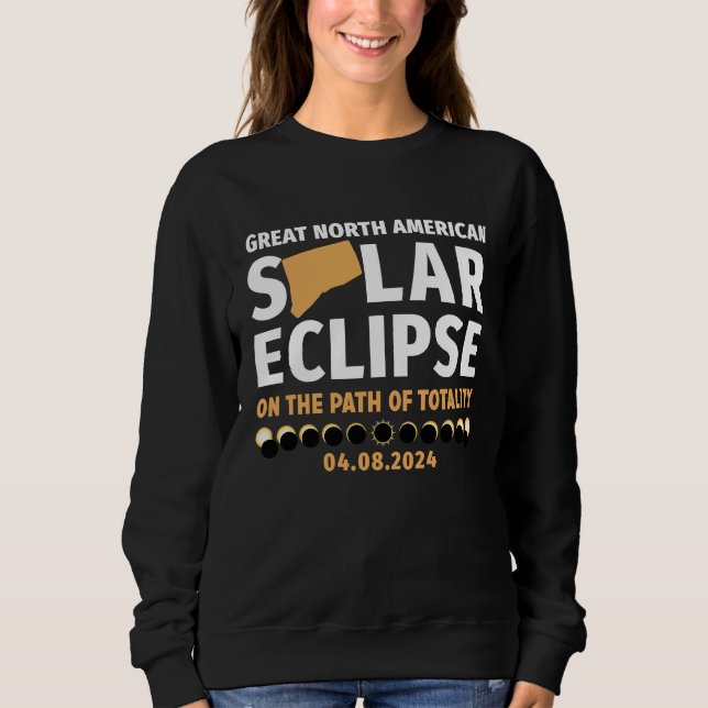 Sudadera Connecticut On The Path Of Totality Solar Eclipse  (Anverso)