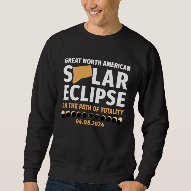 Sudadera Connecticut On The Path Of Totality Solar Eclipse  (Anverso)