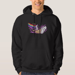 Sudadera Cono de helado de arcoíris montado por unicornio