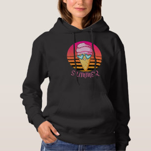 Sudadera Cono De Helado De Verano De Amanecer Con Gafas De 