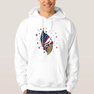 Sudadera Cono de helado rojo blanco azul helado delicioso