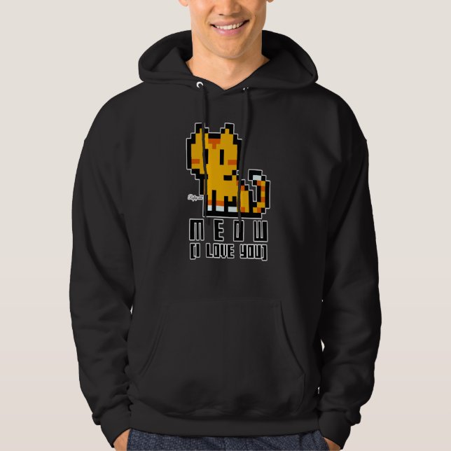 Sudadera Conoce A Cute Kitten Meow, ¡Te Amo! Retro Gaming D (Anverso)
