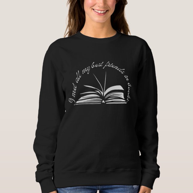 Sudadera Conoce a mis mejores amigos en libros historias so (Anverso)