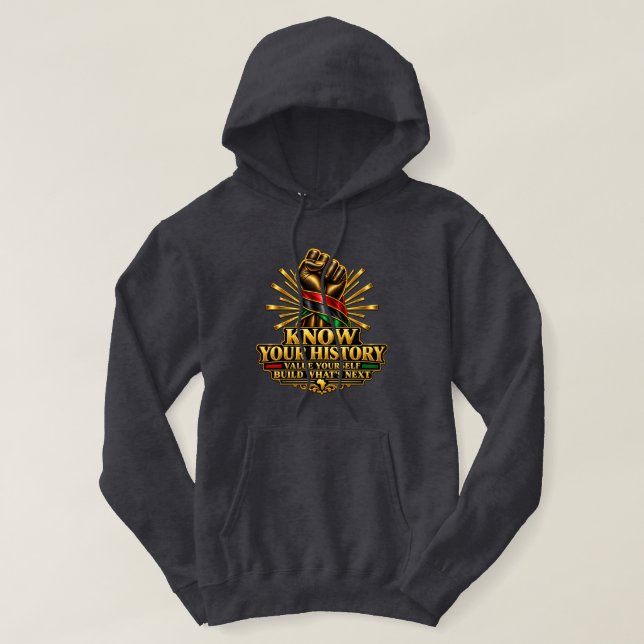 Sudadera Conoce el valor de tu historia (Diseño del anverso)