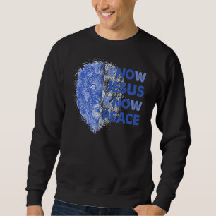 Sudadera Conocer a Jesús Conocer Paz Cristiano Jesús Verso 