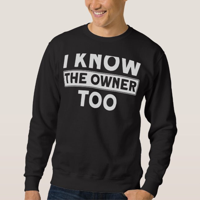 Sudadera Conozco Al Propietario De Los Barberos Conozco Al  (Anverso)