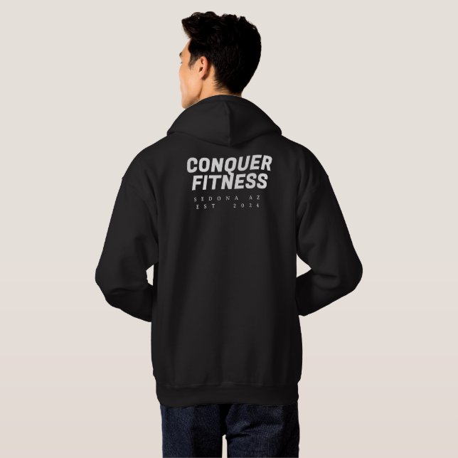 Sudadera Conquer Fitness Sedona Hoodie fuente blanca (Reverso completo)
