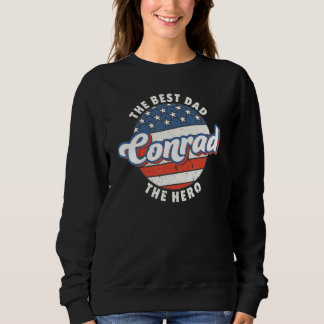 Sudadera Conrad Hombre Mejor Papá Héroe Bandera de EE. UU.