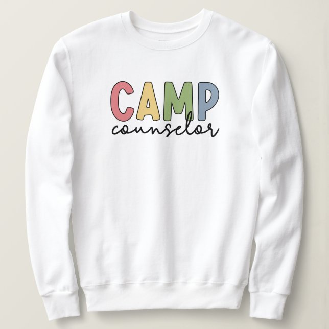 Sudadera Consejero del campamento Regalos de camping Consej (Anverso del diseño)