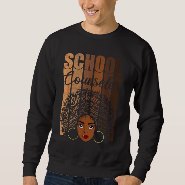 Sudadera Consejero escolar Aparato de Historia Negra Afro M (Anverso)