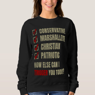 Sudadera Conservador cristiano patriótico marshalés