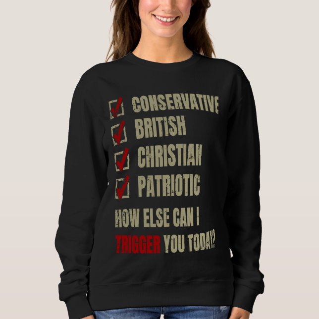 Sudadera Conservative British Christian Patriotic (Anverso)