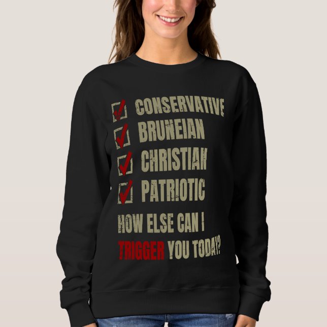 Sudadera Conservative Bruneian Christian Patriotic (Anverso)