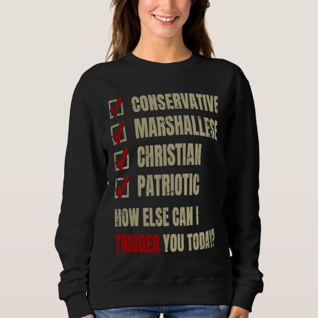 Sudadera Conservative Marshallese Christian Patriotic (Anverso)